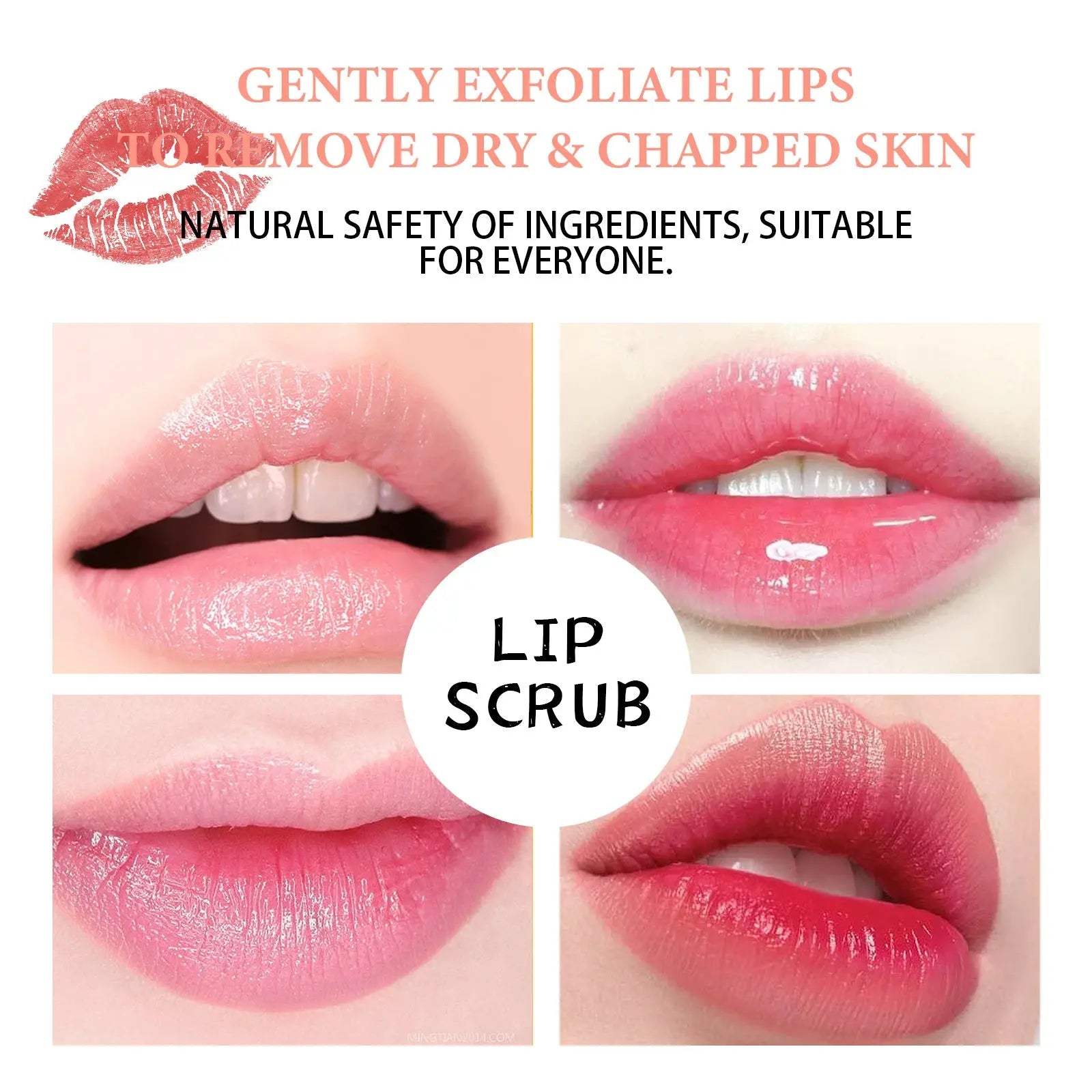 EELHOE Exfoliante Labial de Fresa - Hidratación Intensa y Reparación Labial CJdropshipping