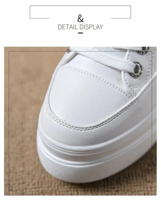 chaussures ete femme  espadrille femme basket femme compensé Zapatillas de deporte informales para mujer, zapatos blancos transpirables y cómodos con tacones de 8CM, plataforma de aumento de altura, Otoño, 2022 MedSurgery Store For Digital Health