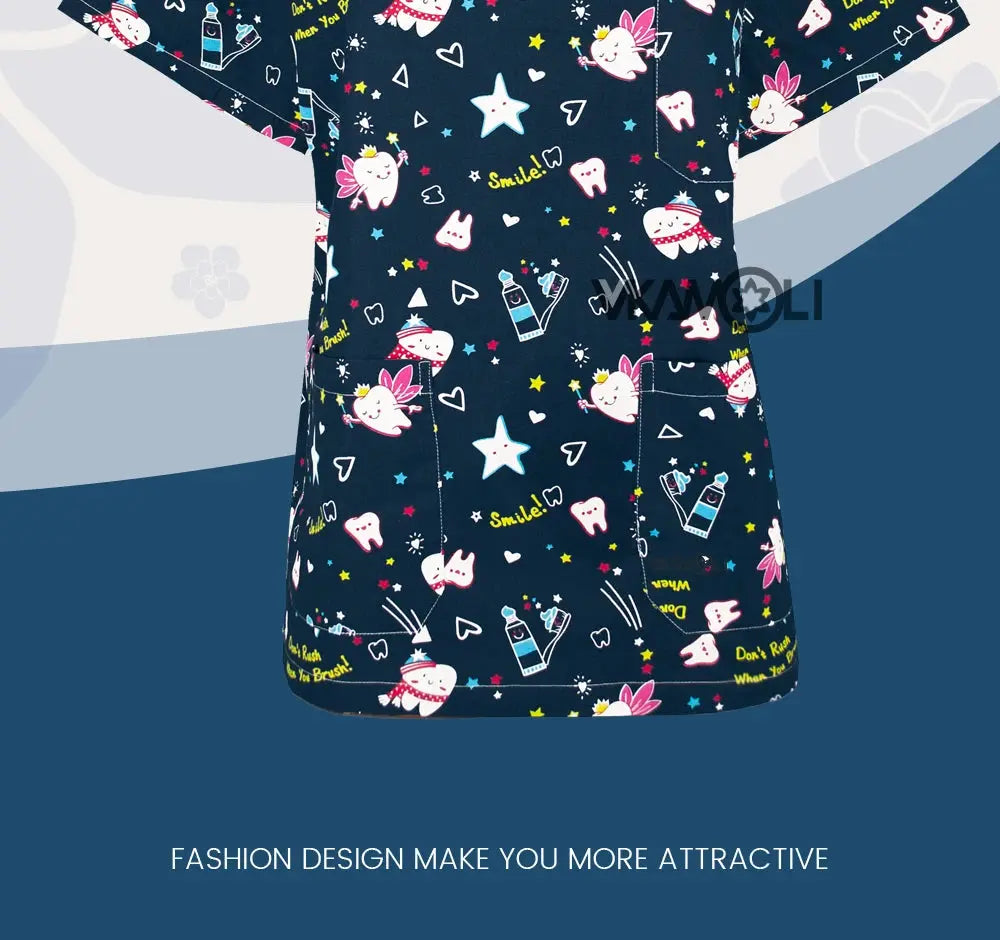 Uniforme de Spa para clínica de mascotas, ropa de trabajo para mujer, traje médico, tops exfoliantes, camisa exfoliante CJdropshipping