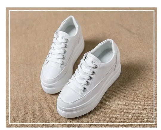 chaussures ete femme  espadrille femme basket femme compensé Zapatillas de deporte informales para mujer, zapatos blancos transpirables y cómodos con tacones de 8CM, plataforma de aumento de altura, Otoño, 2022 MedSurgery Store For Digital Health