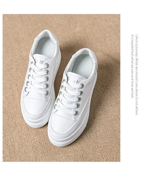 chaussures ete femme  espadrille femme basket femme compensé Zapatillas de deporte informales para mujer, zapatos blancos transpirables y cómodos con tacones de 8CM, plataforma de aumento de altura, Otoño, 2022 MedSurgery Store For Digital Health