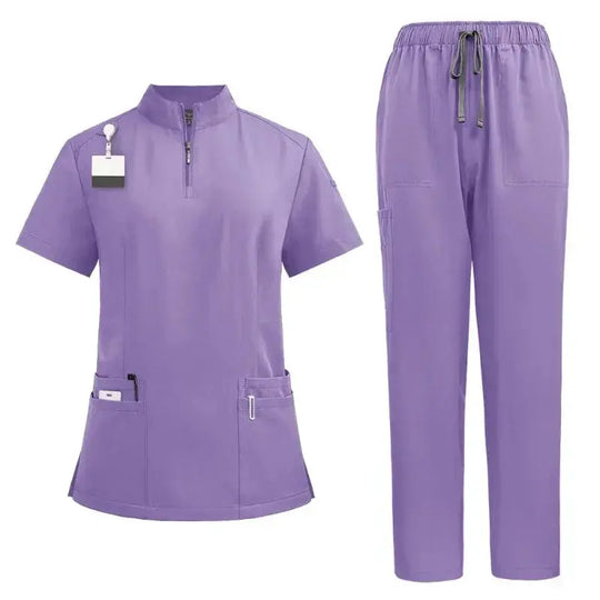 Uniformes quirúrgicos para médico y enfermera, conjunto exfoliante para mujer, Ropa de Trabajo para salón de belleza, bata clínica, pantalones superiores, traje túnica de enfermería para Spa CJdropshipping