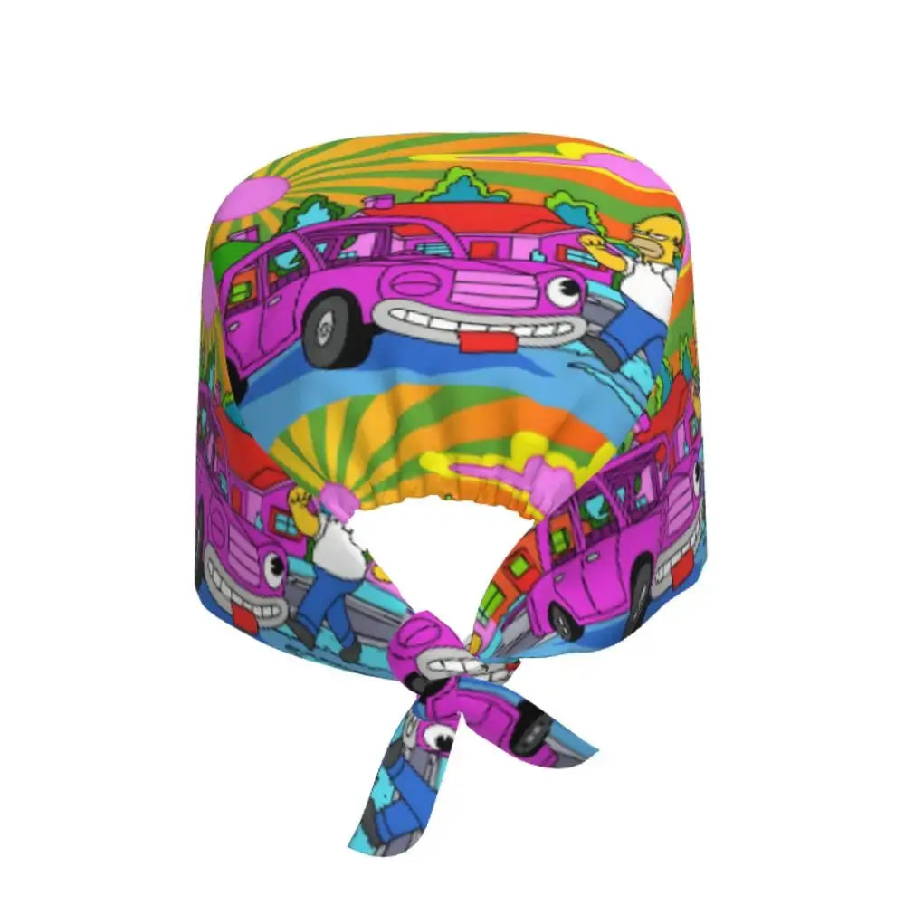 Gorro de trabajo ajustable personalizado con explosión cerebral, gorro quirúrgico de los Simpsons, gorro quirúrgico para enfermería, médico, cirujano, para Chef MedSurgery Store For Digital Health