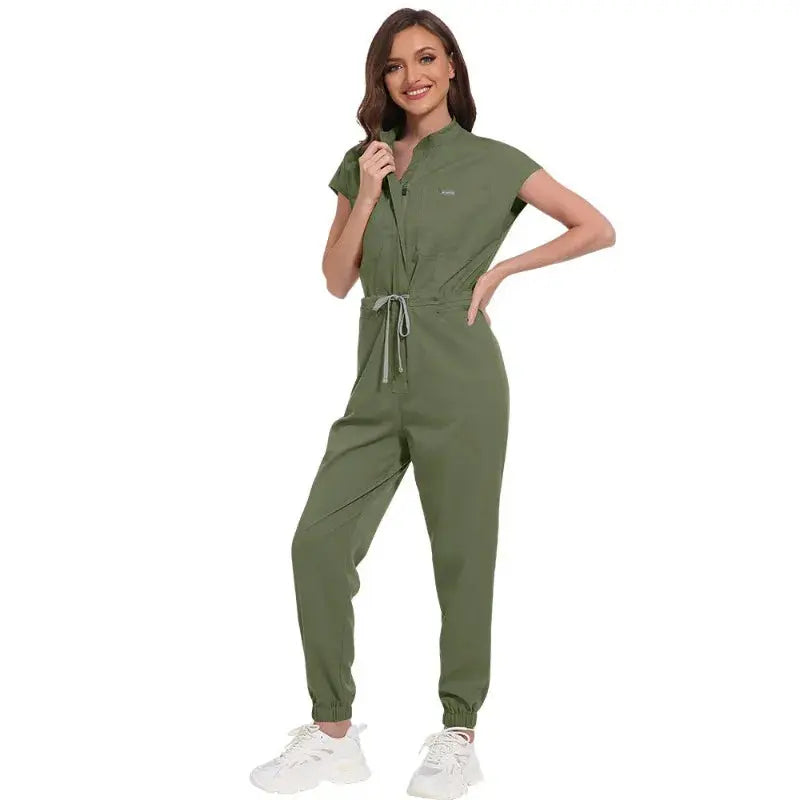 Venta al por mayor de ropa médica, uniforme exfoliante para mujer, mono de manga corta, ropa de Hospital médico, uniformes exfoliantes con bolsillo CJdropshipping