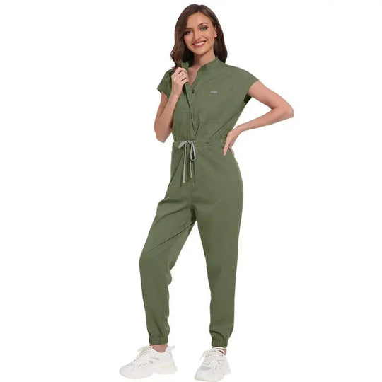 Venta al por mayor de ropa médica, uniforme exfoliante para mujer, mono de manga corta, ropa de Hospital médico, uniformes exfoliantes con bolsillo CJdropshipping