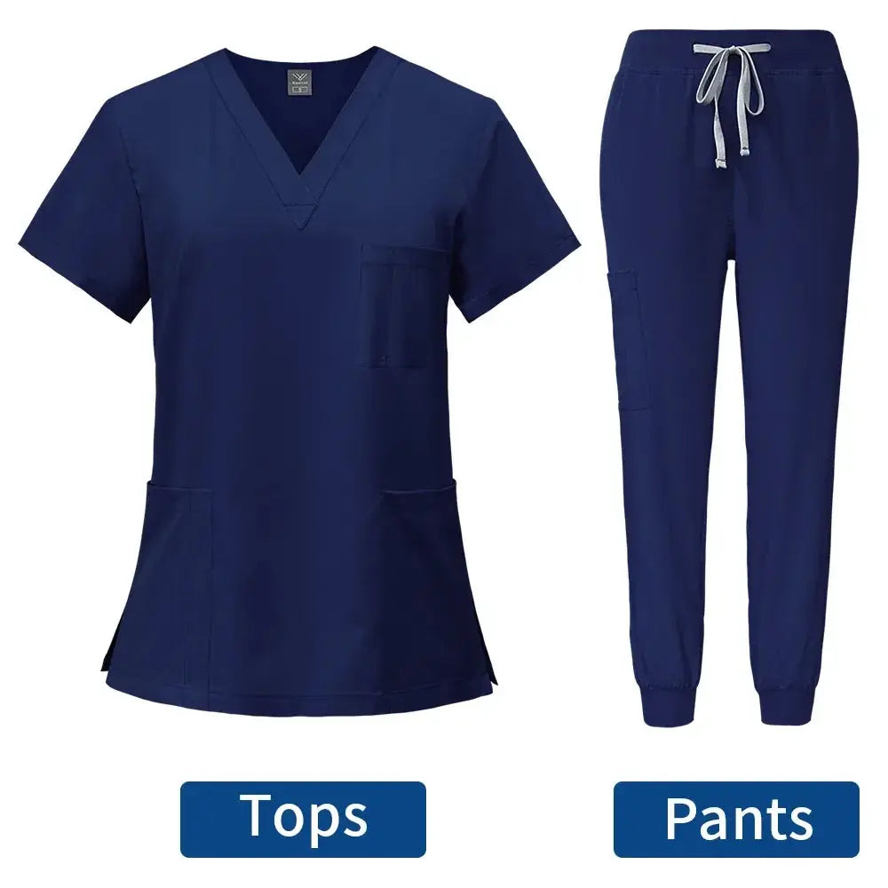 Uniforme médico ajustado para mujer, conjuntos de batas, accesorios de enfermería, batas de cirugía hospitalaria, clínica Dental, salón de belleza, ropa de trabajo CJdropshipping