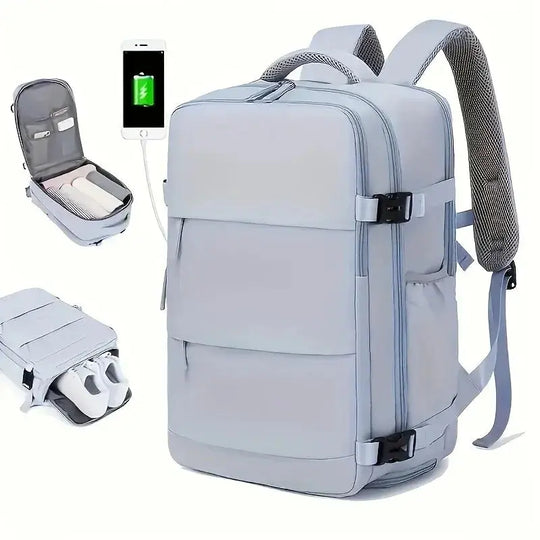 Mochila de viaje de gran capacidad para mujer, multifunción, almacenamiento de zapatos, multicapa, separación seca y húmeda, impermeable MedSurgery Store For Digital Health