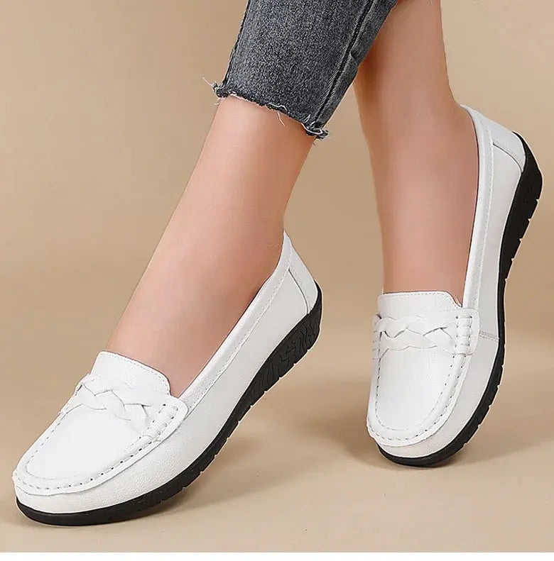 Zapatos De Mujer 2025, nuevos Zapatos planos De cuero suave, mocasines para Mujer, Zapatos planos informales, calzado para Mujer, Zapatos blancos para Mujer MedSurgery Store For Digital Health