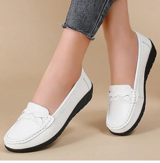 Zapatos De Mujer 2025, nuevos Zapatos planos De cuero suave, mocasines para Mujer, Zapatos planos informales, calzado para Mujer, Zapatos blancos para Mujer MedSurgery Store For Digital Health