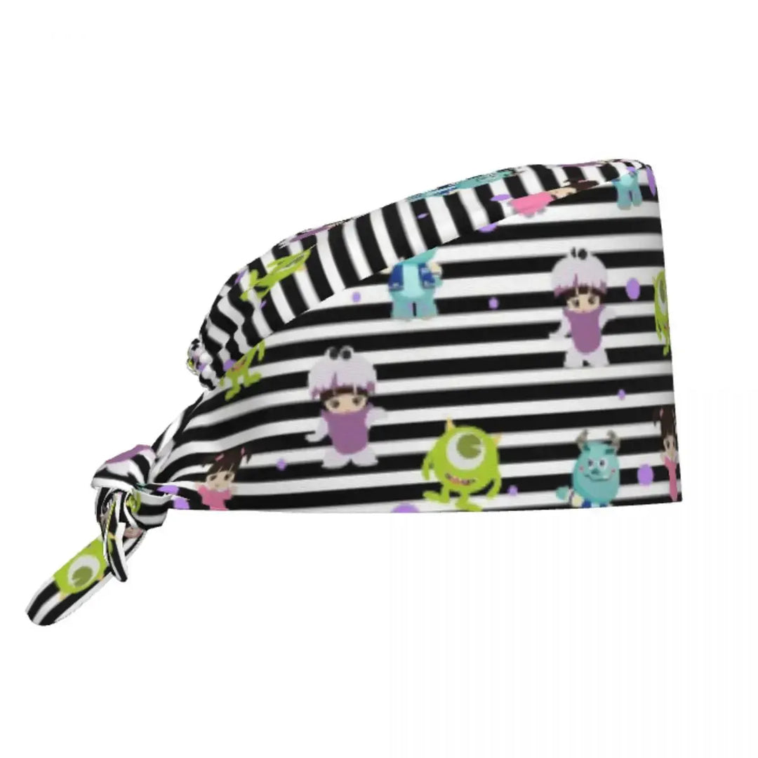 Gorro de trabajo ajustable personalizado con dibujos animados de la Universidad de Monsters, gorro quirúrgico para hombres y mujeres, gorro quirúrgico para enfermería, médico y cirujano MedSurgery Store For Digital Health