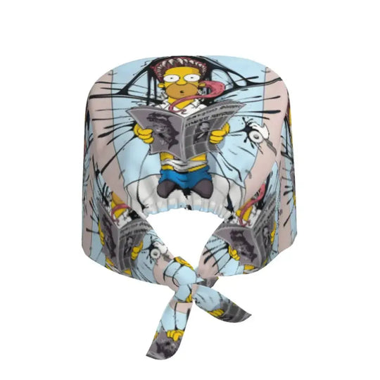 Personalizado The Simpsons Cartoon personal médico Scrubs Hat hombres mujeres médico enfermería gorro quirúrgico Scrub Caps MedSurgery Store For Digital Health