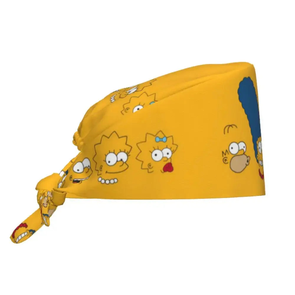 Personalizado The Simpsons Cartoon personal médico Scrubs Hat hombres mujeres médico enfermería gorro quirúrgico Scrub Caps MedSurgery Store For Digital Health