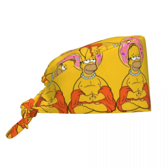 Personalizado The Simpsons Cartoon personal médico Scrubs Hat hombres mujeres médico enfermería gorro quirúrgico Scrub Caps MedSurgery Store For Digital Health