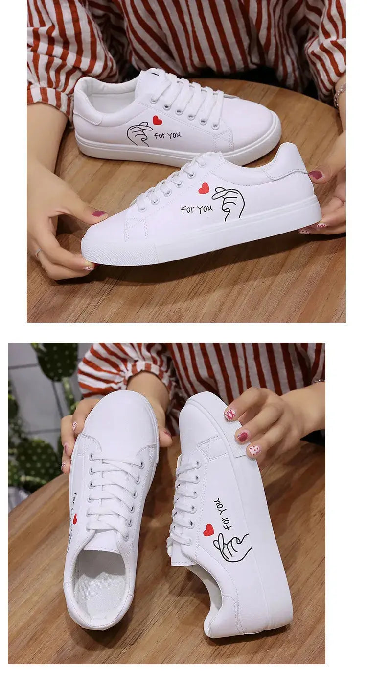 Zapatillas De correr transpirables blancas a la moda para Mujer, nuevas zapatillas informales con cordones y flores bordadas para primavera y otoño MedSurgery Store For Digital Health