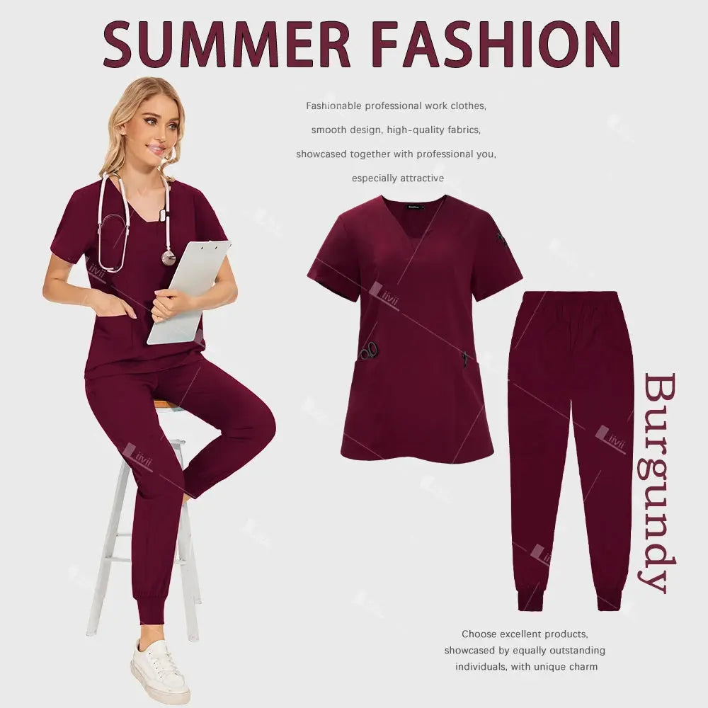 Venta al por mayor de uniformes médicos, traje para correr, conjunto de gomas para médico y enfermera, ropa de trabajo quirúrgica para Hospital, trajes multicolores para mujer dsers-fulfillment-service