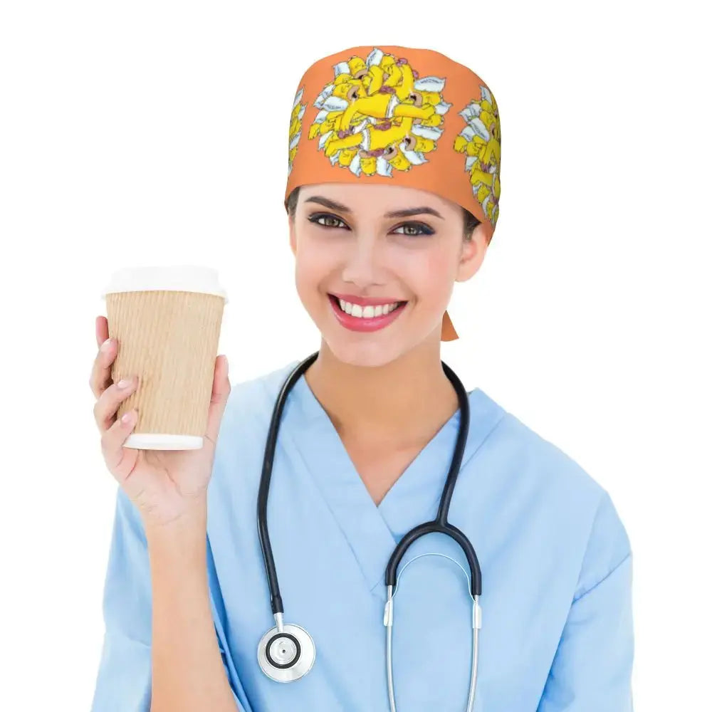 Personalizado The Simpsons Cartoon personal médico Scrubs Hat hombres mujeres médico enfermería gorro quirúrgico Scrub Caps MedSurgery Store For Digital Health