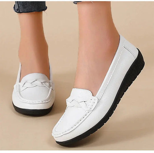 Zapatos De Mujer 2025, nuevos Zapatos planos De cuero suave, mocasines para Mujer, Zapatos planos informales, calzado para Mujer, Zapatos blancos para Mujer MedSurgery Store For Digital Health