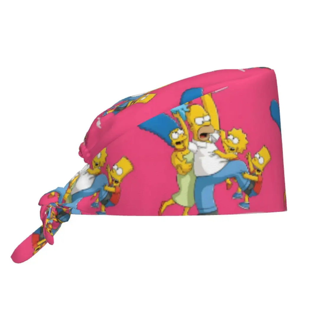 Gorro de trabajo ajustable personalizado con explosión cerebral, gorro quirúrgico de los Simpsons, gorro quirúrgico para enfermería, médico, cirujano, para Chef MedSurgery Store For Digital Health