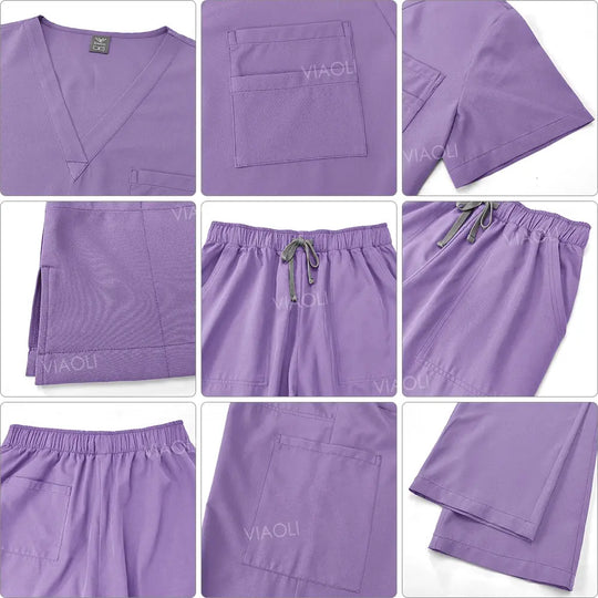 Uniforme médico para mujer, conjunto de batas de trabajo para Hospital, venta al por mayor, uniformes de enfermería, ropa de trabajo para clínica de farmacia y cuidado de la salud CJdropshipping