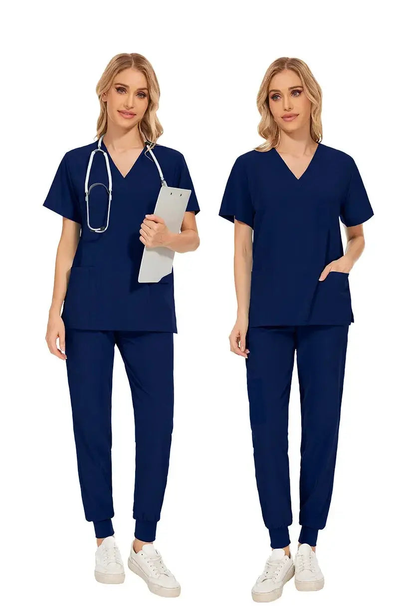 Uniforme médico ajustado para mujer, conjuntos de batas, accesorios de enfermería, batas de cirugía hospitalaria, clínica Dental, salón de belleza, ropa de trabajo CJdropshipping
