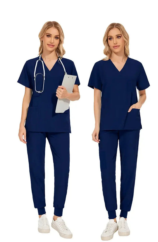 Uniforme médico ajustado para mujer, conjuntos de batas, accesorios de enfermería, batas de cirugía hospitalaria, clínica Dental, salón de belleza, ropa de trabajo CJdropshipping