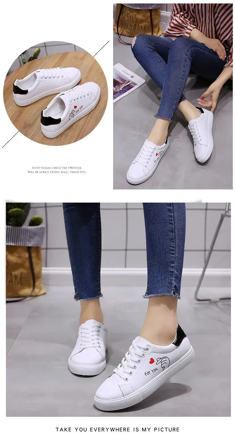 Zapatillas De correr transpirables blancas a la moda para Mujer, nuevas zapatillas informales con cordones y flores bordadas para primavera y otoño MedSurgery Store For Digital Health