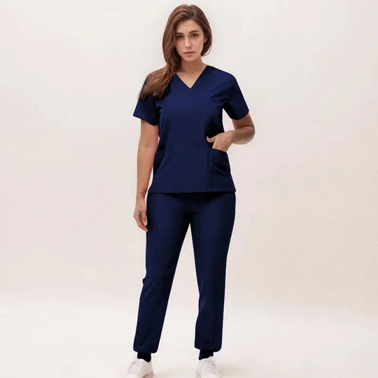 2025 nuevas uniformes de enfermera con cuello en V, pantalones para correr, conjuntos de ropa de trabajo quirúrgica, traje de enfermería para dentista, traje de médico de Hospital S21 MedSurgery Store For Digital Health