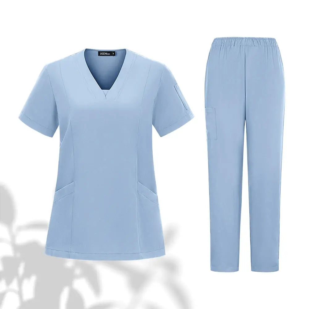 Conjunto de uniformes médicos para hombres y mujeres, ropa de trabajo para médicos, enfermeras, clínica Dental, salón de belleza CJdropshipping
