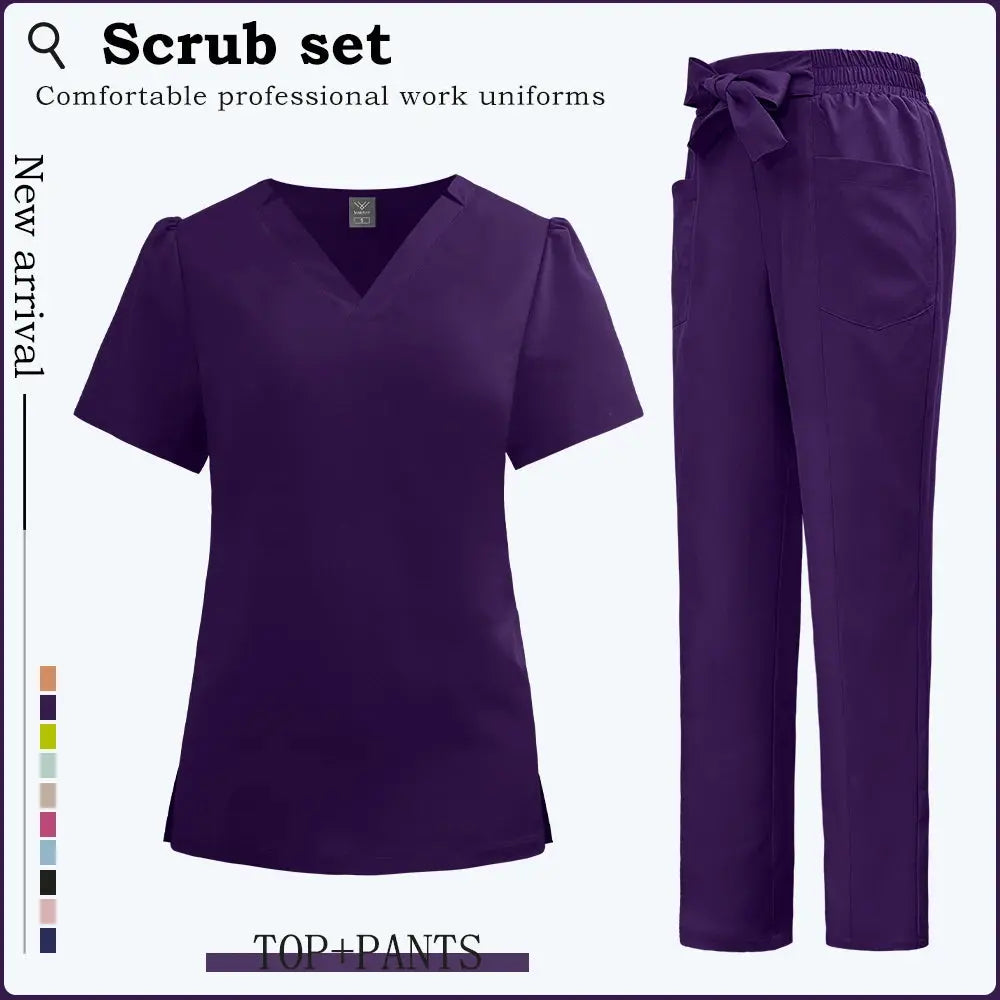 Ropa de trabajo clínica de manga corta, uniformes médicos para mujer, uniformes de médico de Hospital, traje exfoliante para clínica Dental, accesorios para enfermeras CJdropshipping