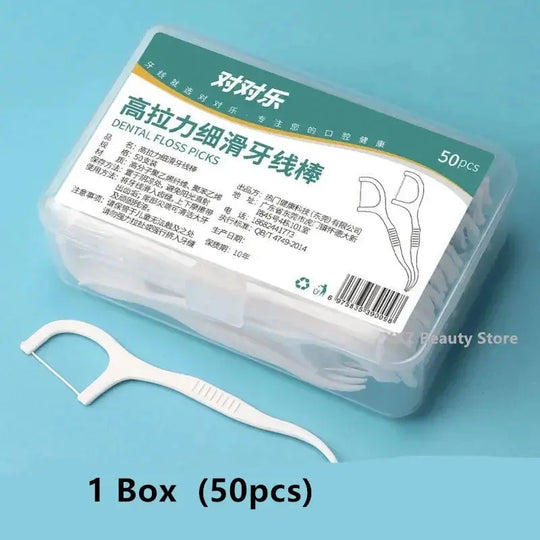 1/2/5/10 caja de hilo Dental desechable portátil, palillo de dientes de plástico, palo de hilo Dental de alta tensión, caja de hilo Dental ﻿ Cuidado bucal MedSurgery Store For Digital Health