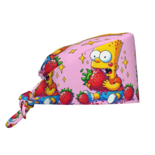 Gorro de trabajo ajustable personalizado con explosión cerebral, gorro quirúrgico de los Simpsons, gorro quirúrgico para enfermería, médico, cirujano, para Chef MedSurgery Store For Digital Health