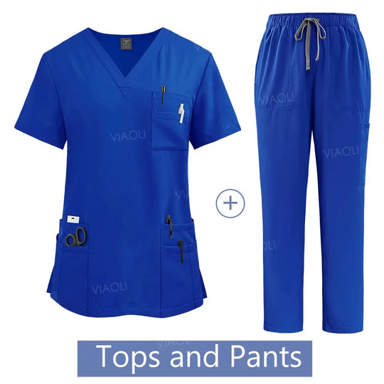 Uniforme médico para mujer, conjunto de batas de trabajo para Hospital, venta al por mayor, uniformes de enfermería, ropa de trabajo para clínica de farmacia y cuidado de la salud CJdropshipping