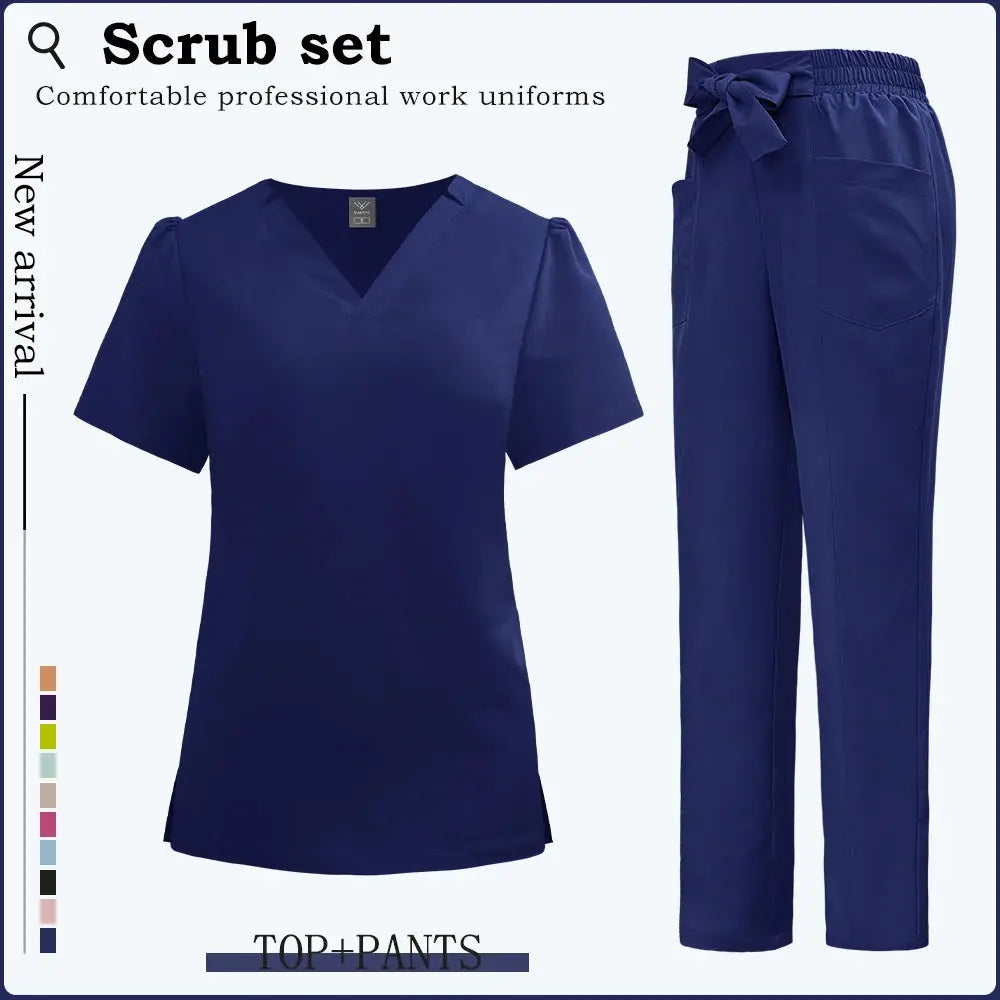 Ropa de trabajo clínica de manga corta, uniformes médicos para mujer, uniformes de médico de Hospital, traje exfoliante para clínica Dental, accesorios para enfermeras CJdropshipping