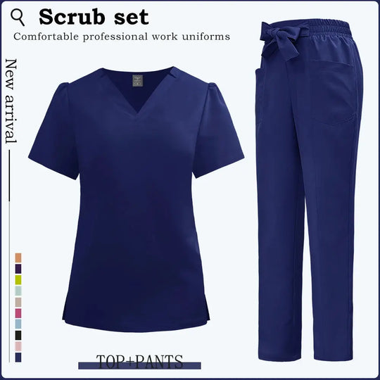 Ropa de trabajo clínica de manga corta, uniformes médicos para mujer, uniformes de médico de Hospital, traje exfoliante para clínica Dental, accesorios para enfermeras CJdropshipping