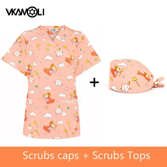 Uniforme de Spa para clínica de mascotas, ropa de trabajo para mujer, traje médico, tops exfoliantes, camisa exfoliante CJdropshipping