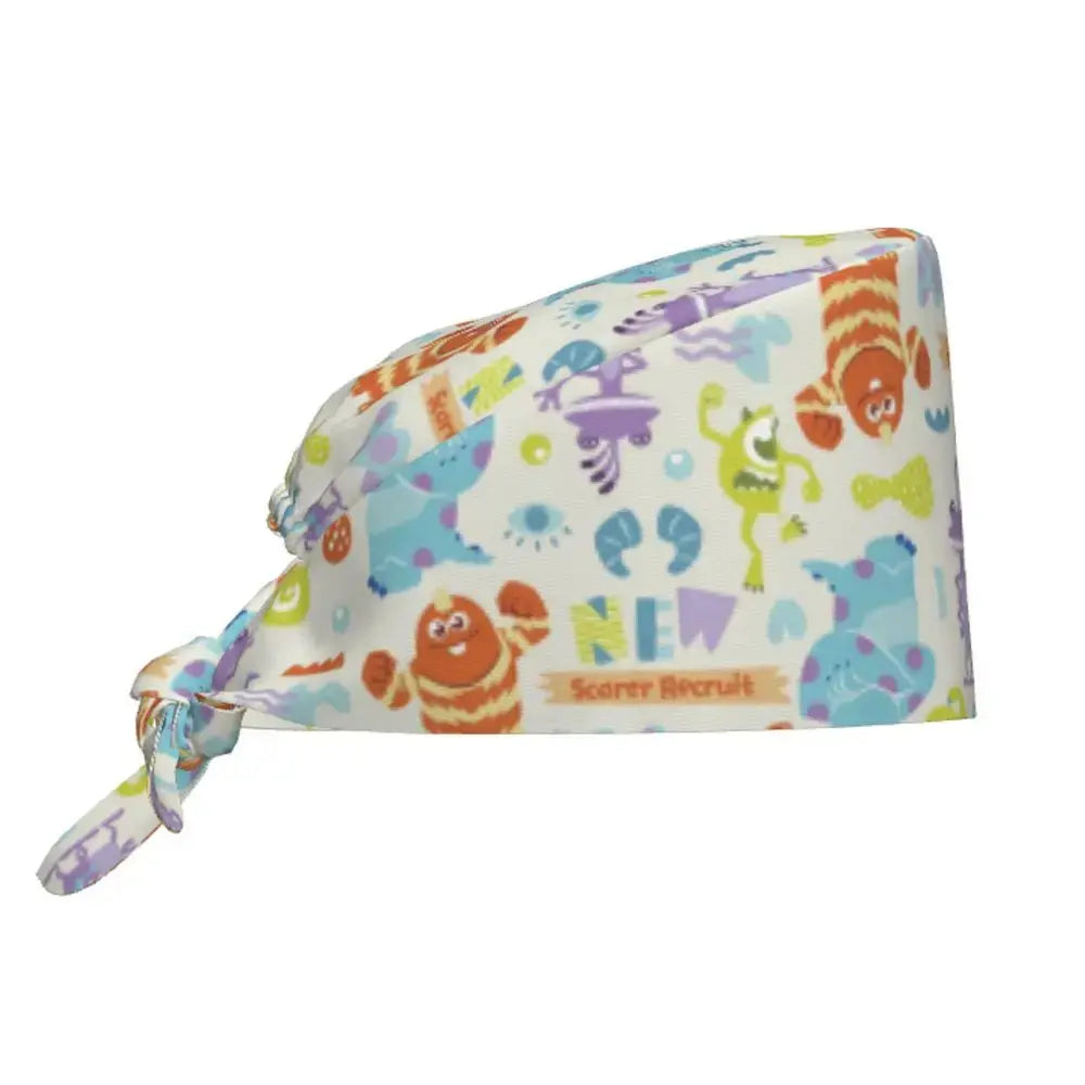 Gorro de trabajo ajustable personalizado con dibujos animados de la Universidad de Monsters, gorro quirúrgico para hombres y mujeres, gorro quirúrgico para enfermería, médico y cirujano MedSurgery Store For Digital Health