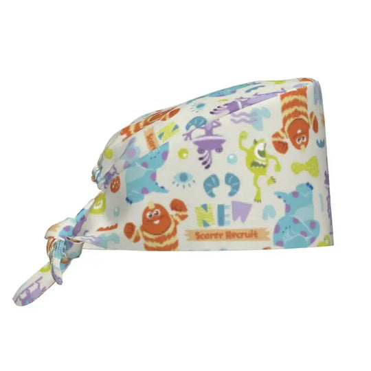 Gorro de trabajo ajustable personalizado con dibujos animados de la Universidad de Monsters, gorro quirúrgico para hombres y mujeres, gorro quirúrgico para enfermería, médico y cirujano MedSurgery Store For Digital Health