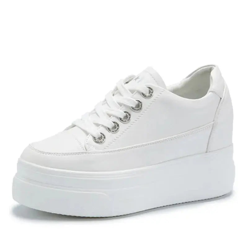 chaussures ete femme  espadrille femme basket femme compensé Zapatillas de deporte informales para mujer, zapatos blancos transpirables y cómodos con tacones de 8CM, plataforma de aumento de altura, Otoño, 2022 MedSurgery Store For Digital Health