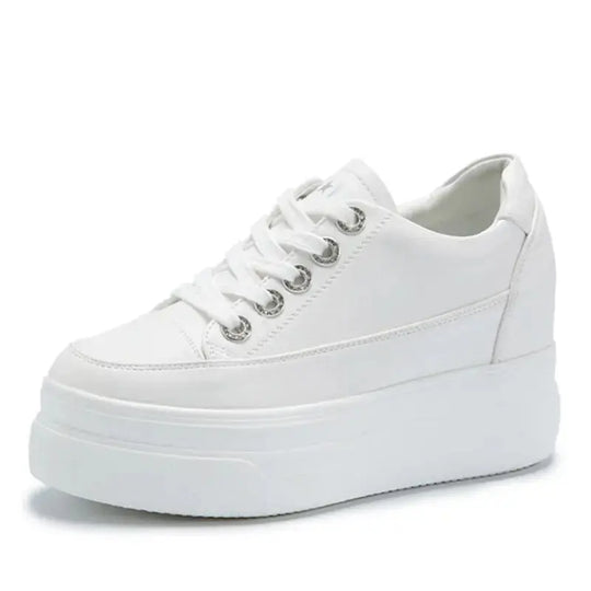 chaussures ete femme  espadrille femme basket femme compensé Zapatillas de deporte informales para mujer, zapatos blancos transpirables y cómodos con tacones de 8CM, plataforma de aumento de altura, Otoño, 2022 MedSurgery Store For Digital Health