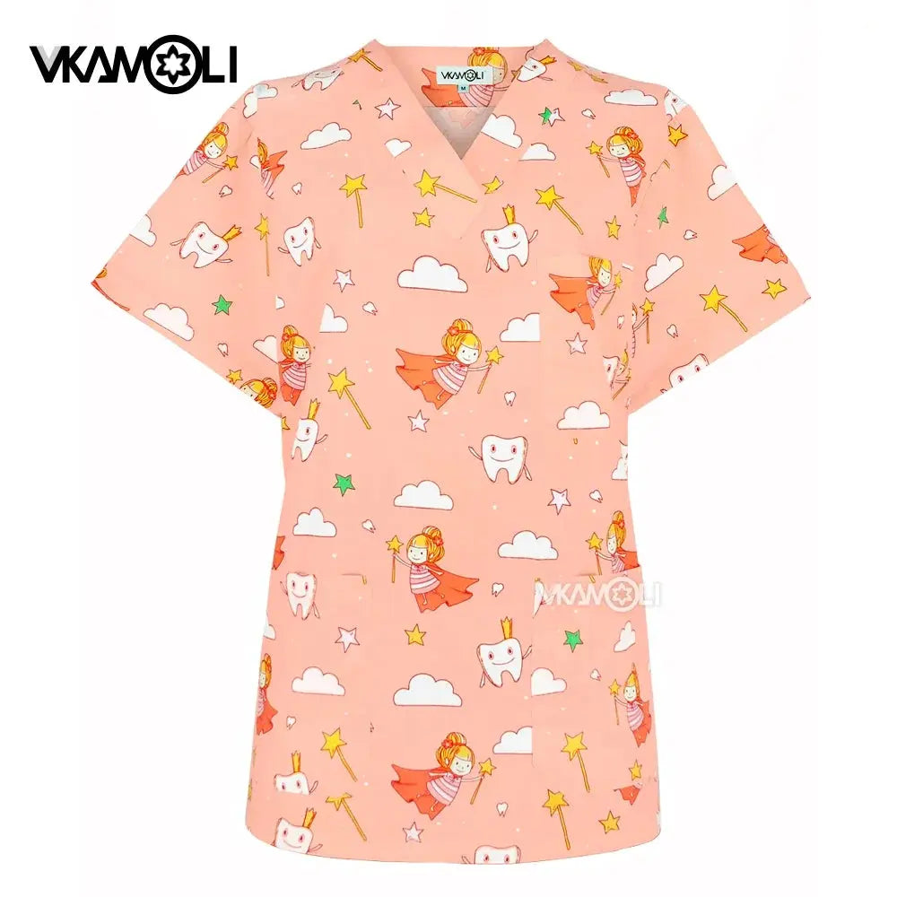 Uniforme de Spa para clínica de mascotas, ropa de trabajo para mujer, traje médico, tops exfoliantes, camisa exfoliante CJdropshipping