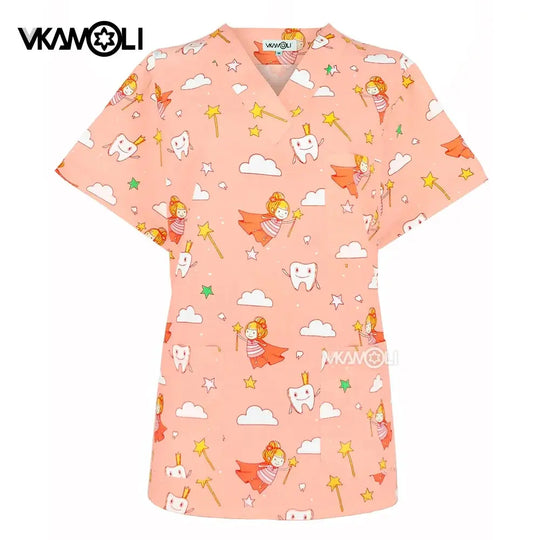 Uniforme de Spa para clínica de mascotas, ropa de trabajo para mujer, traje médico, tops exfoliantes, camisa exfoliante CJdropshipping