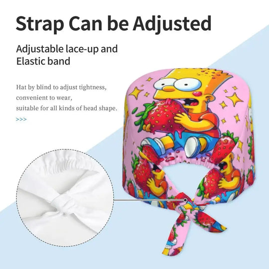 Gorro de trabajo ajustable personalizado con explosión cerebral, gorro quirúrgico de los Simpsons, gorro quirúrgico para enfermería, médico, cirujano, para Chef MedSurgery Store For Digital Health