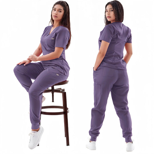 Traje de correr multicolor, conjunto de batas de enfermera, ropa clínica médica, uniformes para enfermería, camisetas de manga corta con cuello en V, pantalones de bolsillo MedSurgery Store For Digital Health