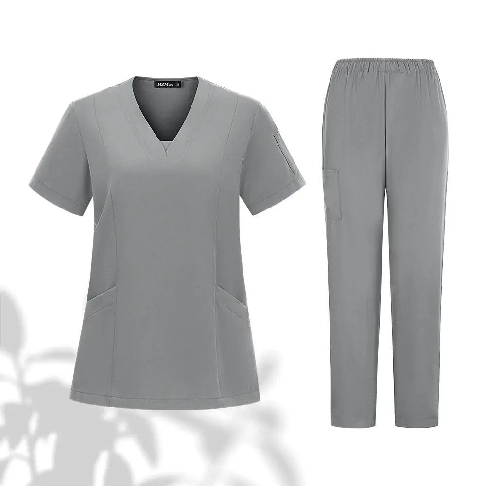 Conjunto de uniformes médicos para hombres y mujeres, ropa de trabajo para médicos, enfermeras, clínica Dental, salón de belleza CJdropshipping