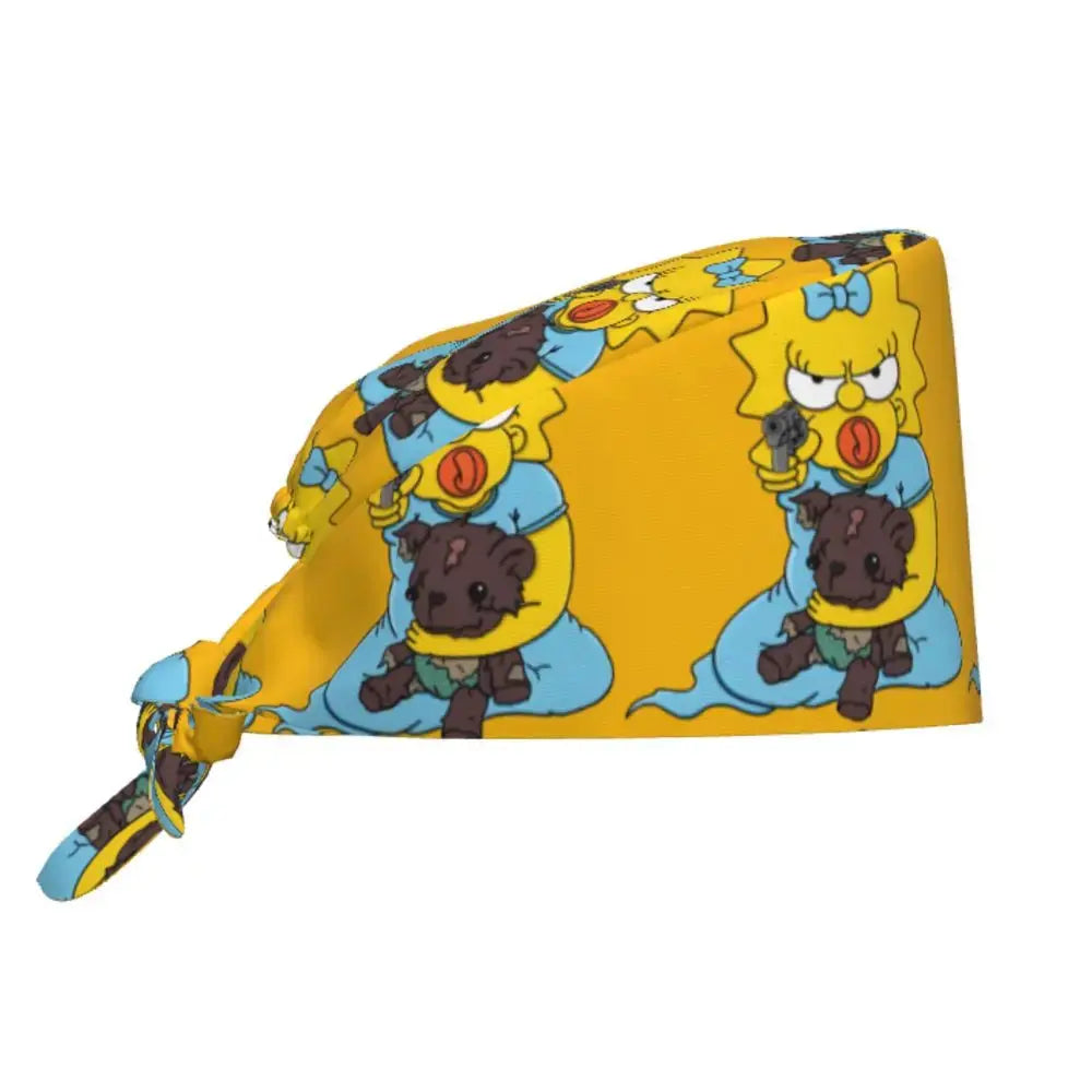 Gorro de trabajo ajustable personalizado con explosión cerebral, gorro quirúrgico de los Simpsons, gorro quirúrgico para enfermería, médico, cirujano, para Chef MedSurgery Store For Digital Health