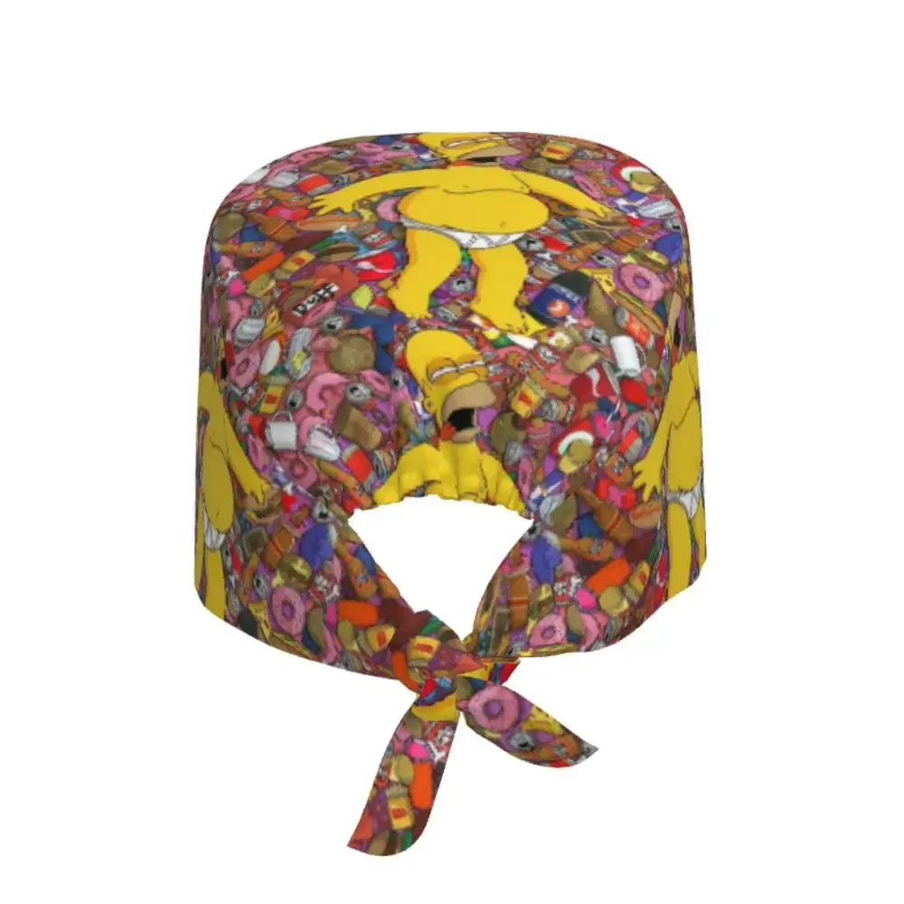 Personalizado The Simpsons Cartoon personal médico Scrubs Hat hombres mujeres médico enfermería gorro quirúrgico Scrub Caps MedSurgery Store For Digital Health