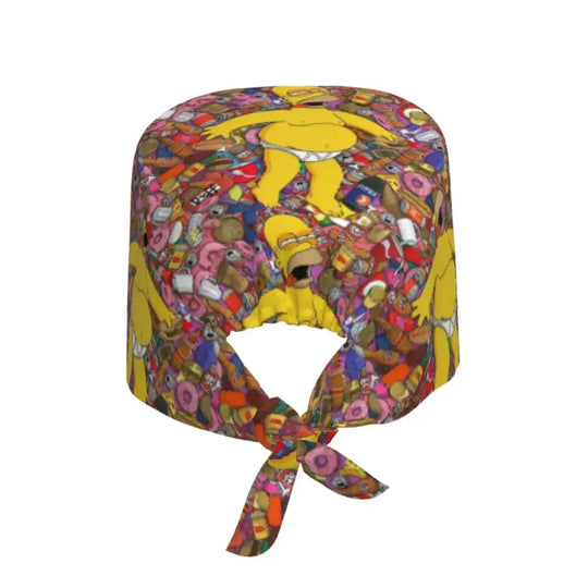 Personalizado The Simpsons Cartoon personal médico Scrubs Hat hombres mujeres médico enfermería gorro quirúrgico Scrub Caps MedSurgery Store For Digital Health