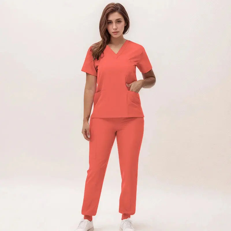 2025 nuevas uniformes de enfermera con cuello en V, pantalones para correr, conjuntos de ropa de trabajo quirúrgica, traje de enfermería para dentista, traje de médico de Hospital S21 MedSurgery Store For Digital Health