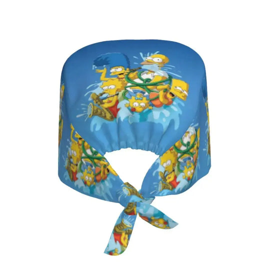Personalizado The Simpsons Cartoon personal médico Scrubs Hat hombres mujeres médico enfermería gorro quirúrgico Scrub Caps MedSurgery Store For Digital Health