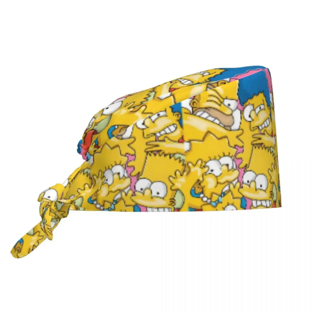 Gorro de trabajo ajustable personalizado con explosión cerebral, gorro quirúrgico de los Simpsons, gorro quirúrgico para enfermería, médico, cirujano, para Chef MedSurgery Store For Digital Health
